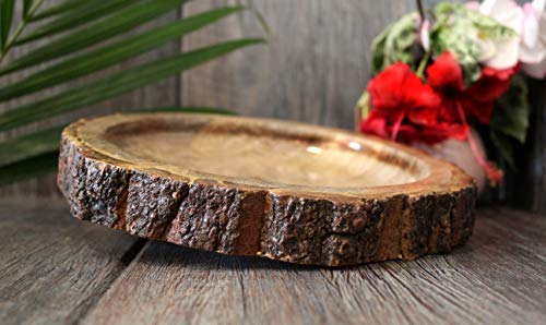  Round Wooden Tray Brown color