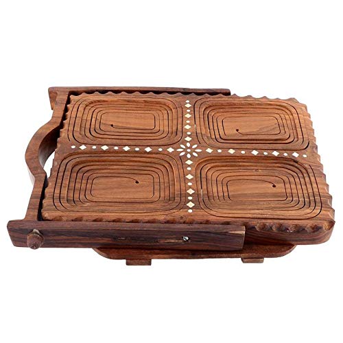Handcrafted Wooden Beautiful Dry Fruit Foldable Basket
