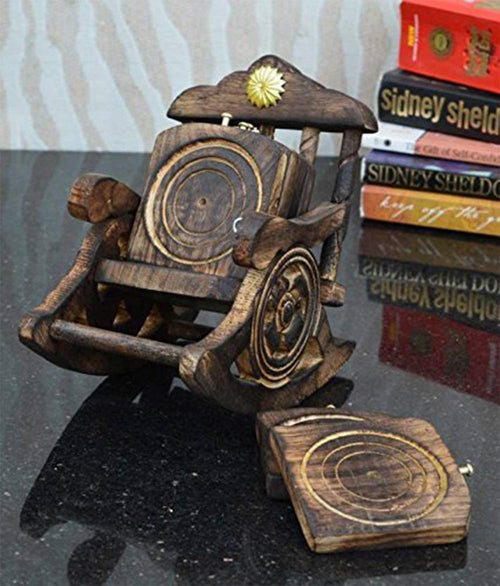 Antique Miniature Chair Wooden Coaster