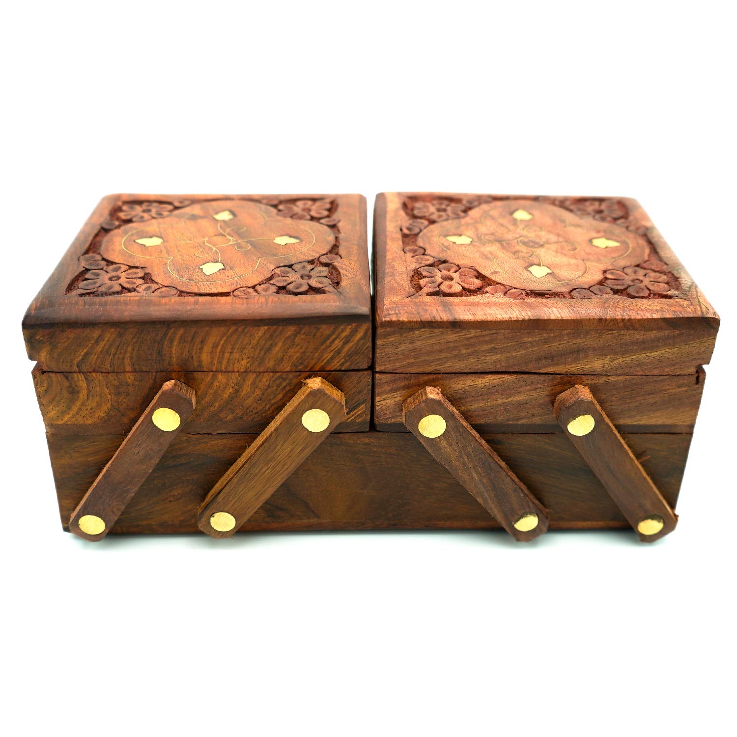 Handcrafted 3 in 1  Wooden Jewelry Box