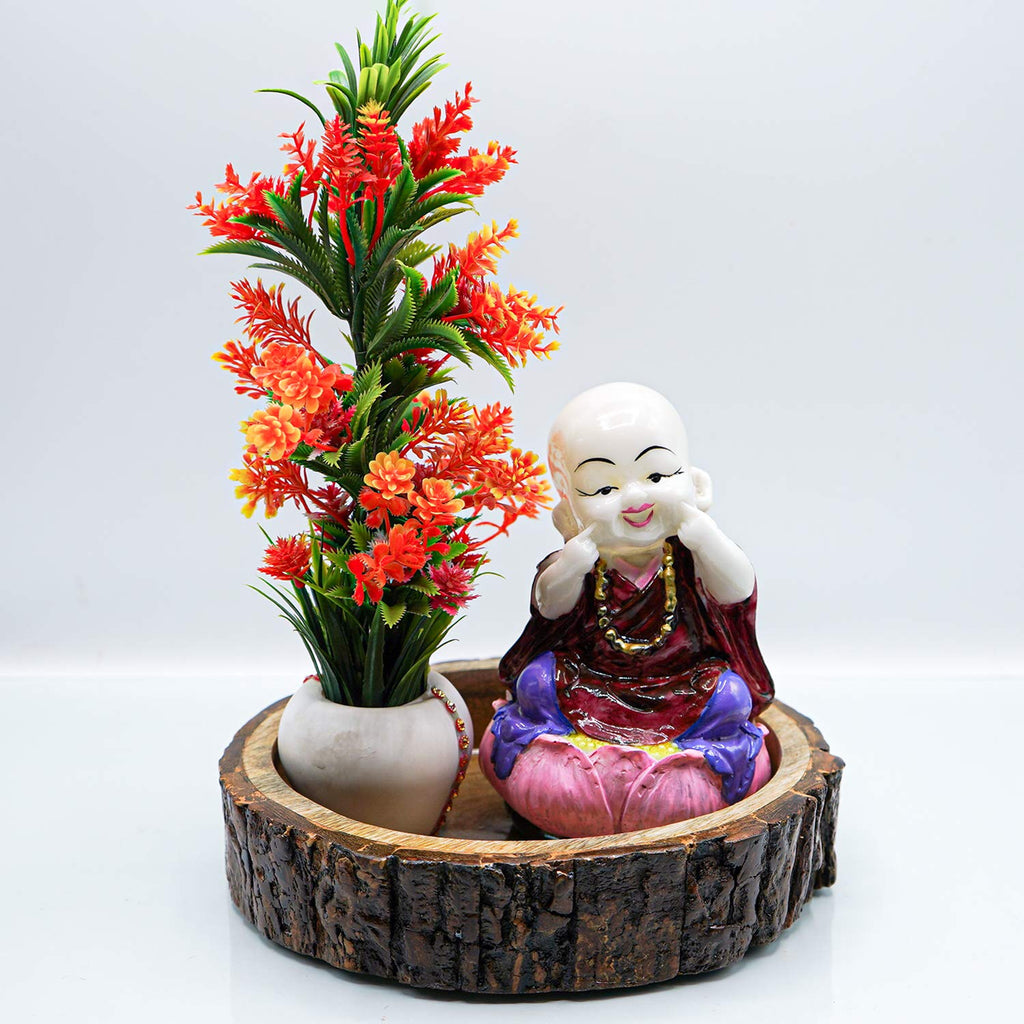 Hand Crafted Wooden Bark Tray Set of 3