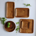 Acacia Wood Platter Set of 6 || Food Grade || Water Resistant