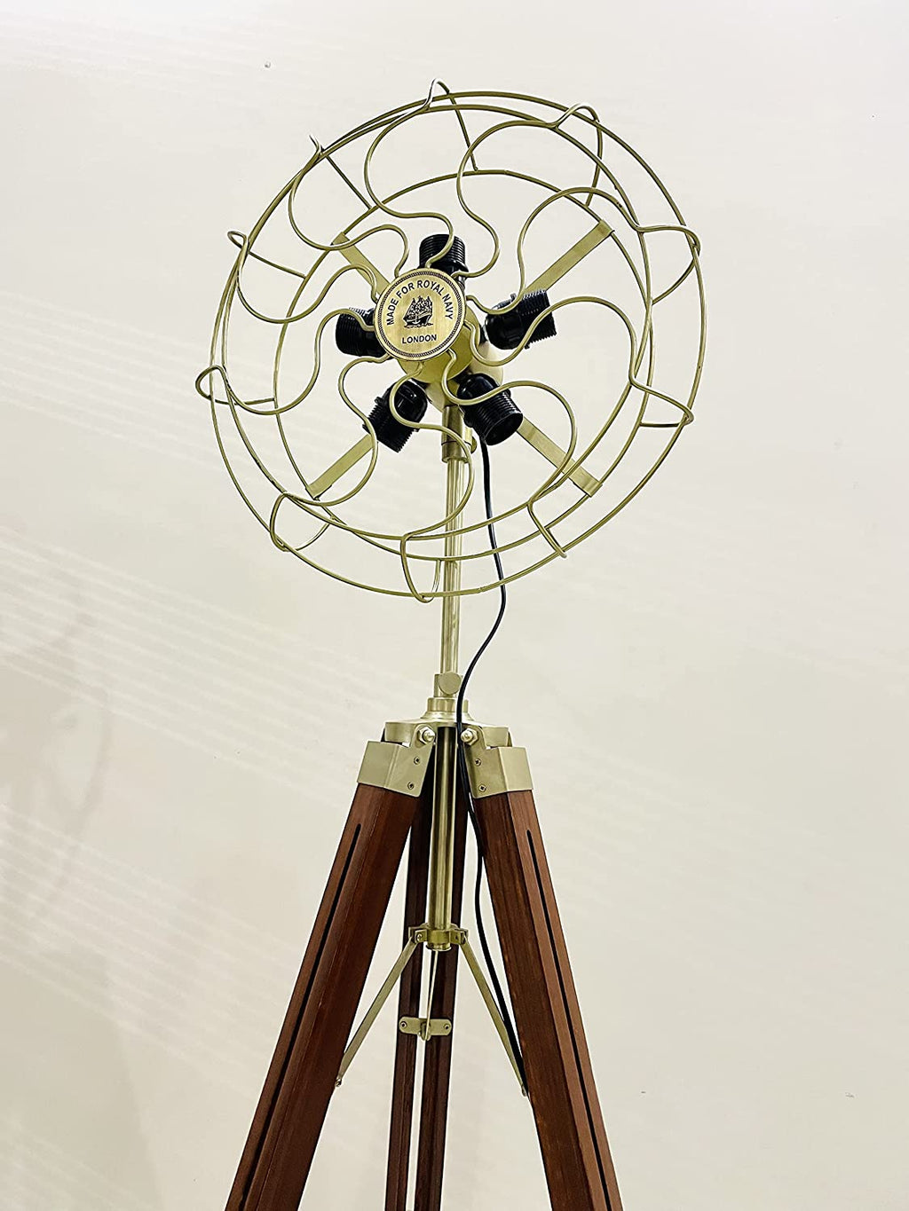 Antique Adjustable Tripod Fan 5 Light Floor Lamp with Morden Looks