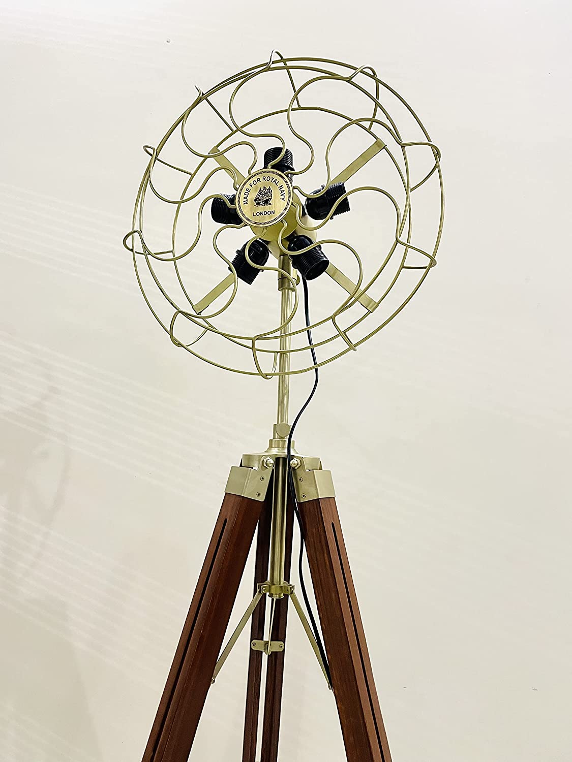 Antique Adjustable Tripod Fan 5 Light Floor Lamp with Morden Looks
