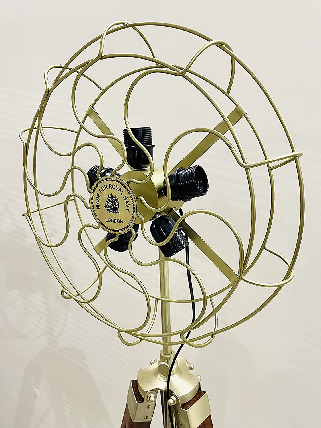 Antique Adjustable Tripod Fan 5 Light Floor Lamp with Morden Looks