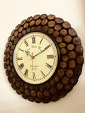 Handcrafted Wall Clock with Roman Dial - Vintage Look