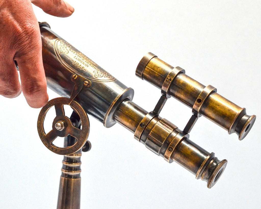 Antique Brass Fully Functional Telescope