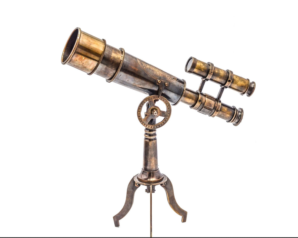 Antique Brass Fully Functional Telescope