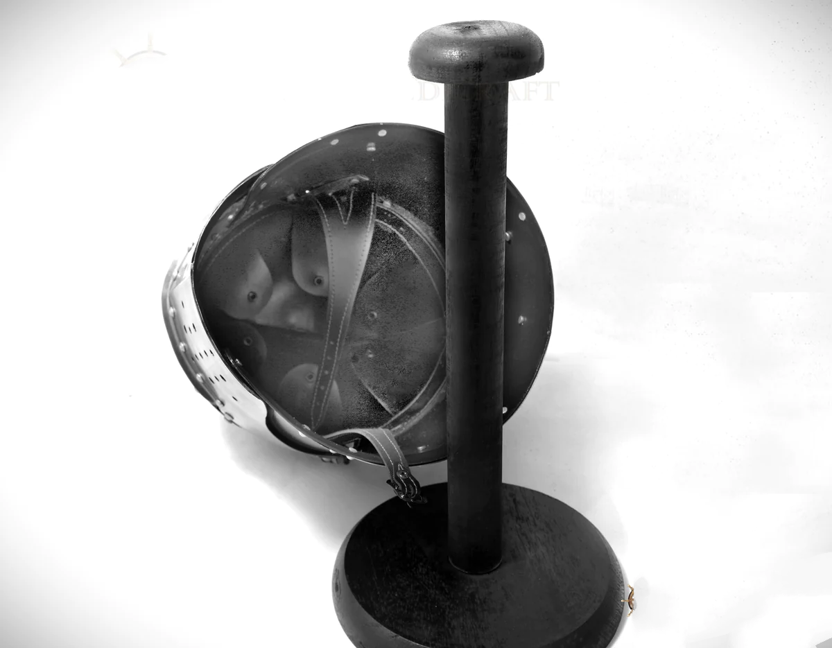 Barbuta Visored Medieval Knights Templar Crusader Helmet (Black) By Kraftsone