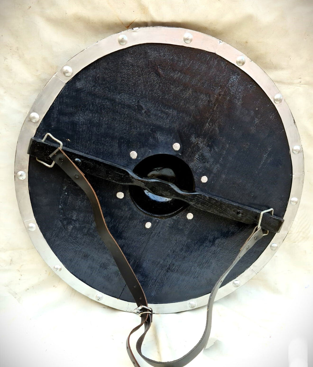 Fenrir Grey Wolf Authentic Battle Worn Viking Shield By Kraftsone