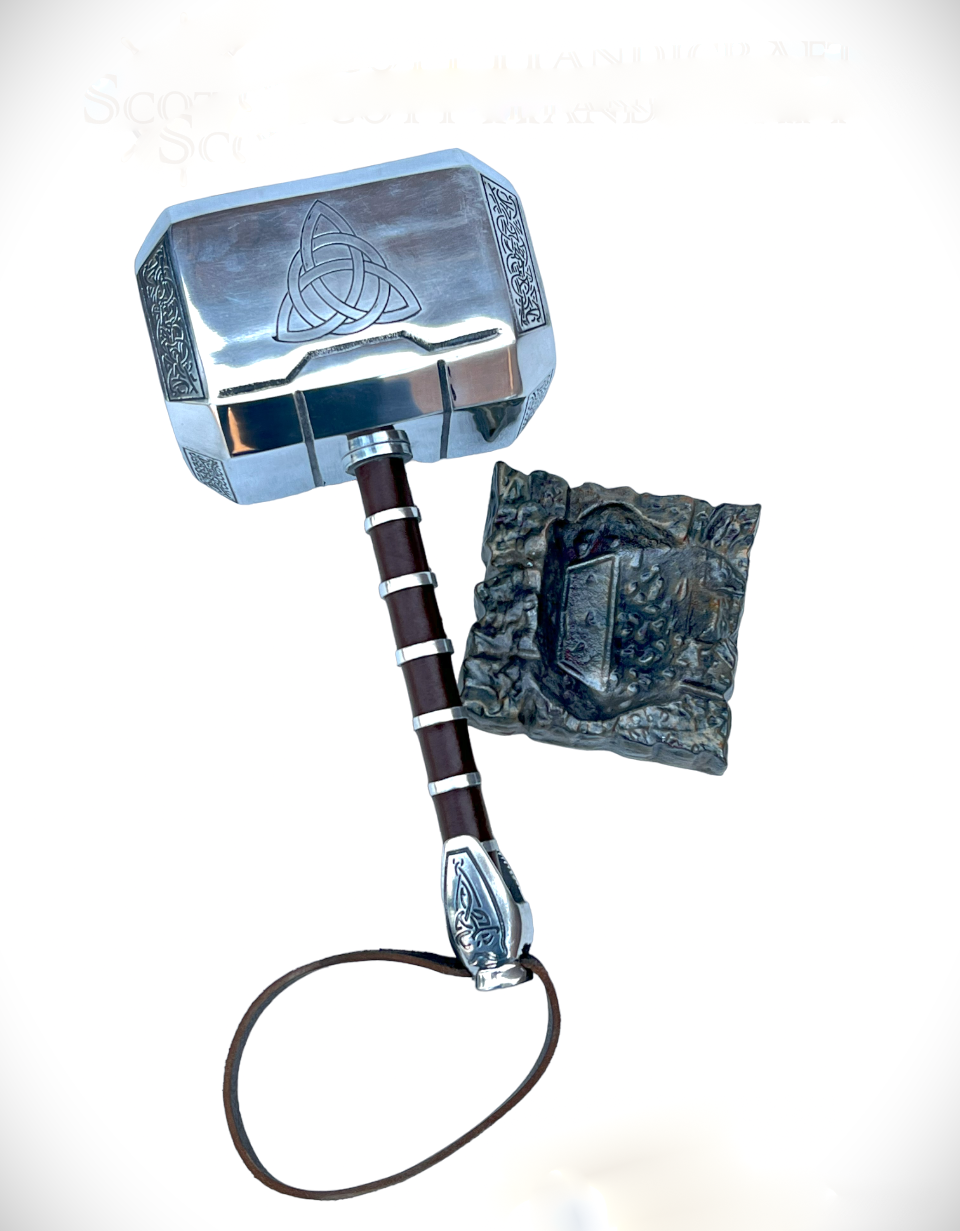 God Of Thunder Metal Hammer - Inscribed Hammer 1:1 Replica By Kraftsone