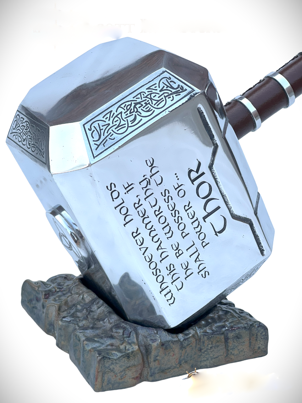 God Of Thunder Metal Hammer - Inscribed Hammer 1:1 Replica By Kraftsone