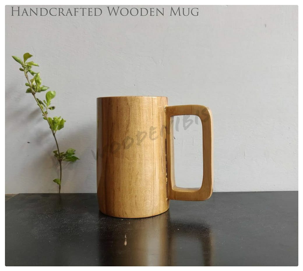 Handcrafted Teak Wood Mugs II Food Grade II Water Resistant