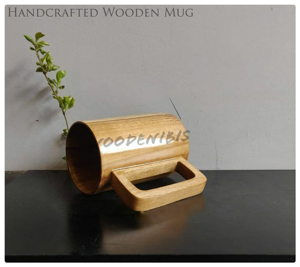 Handcrafted Teak Wood Mugs II Food Grade II Water Resistant