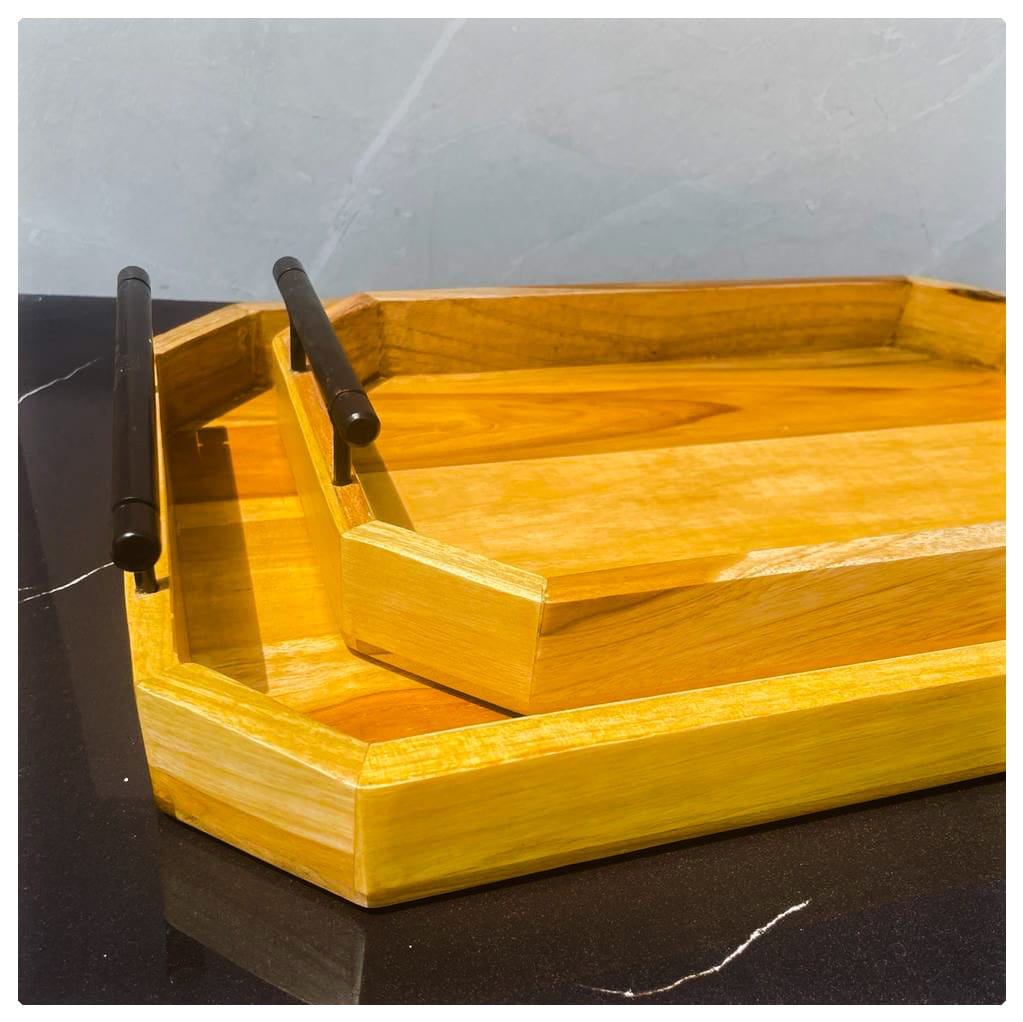 teak wood tray wooden serving tray