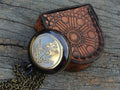 Beautiful Anchor Pocket Compass With Bag