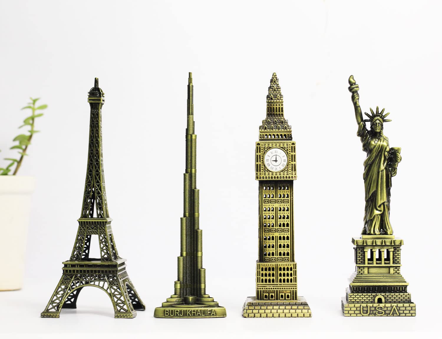 Eiffel Tower Big Ben & Statue of Liberty Set of 3 For Home Decor