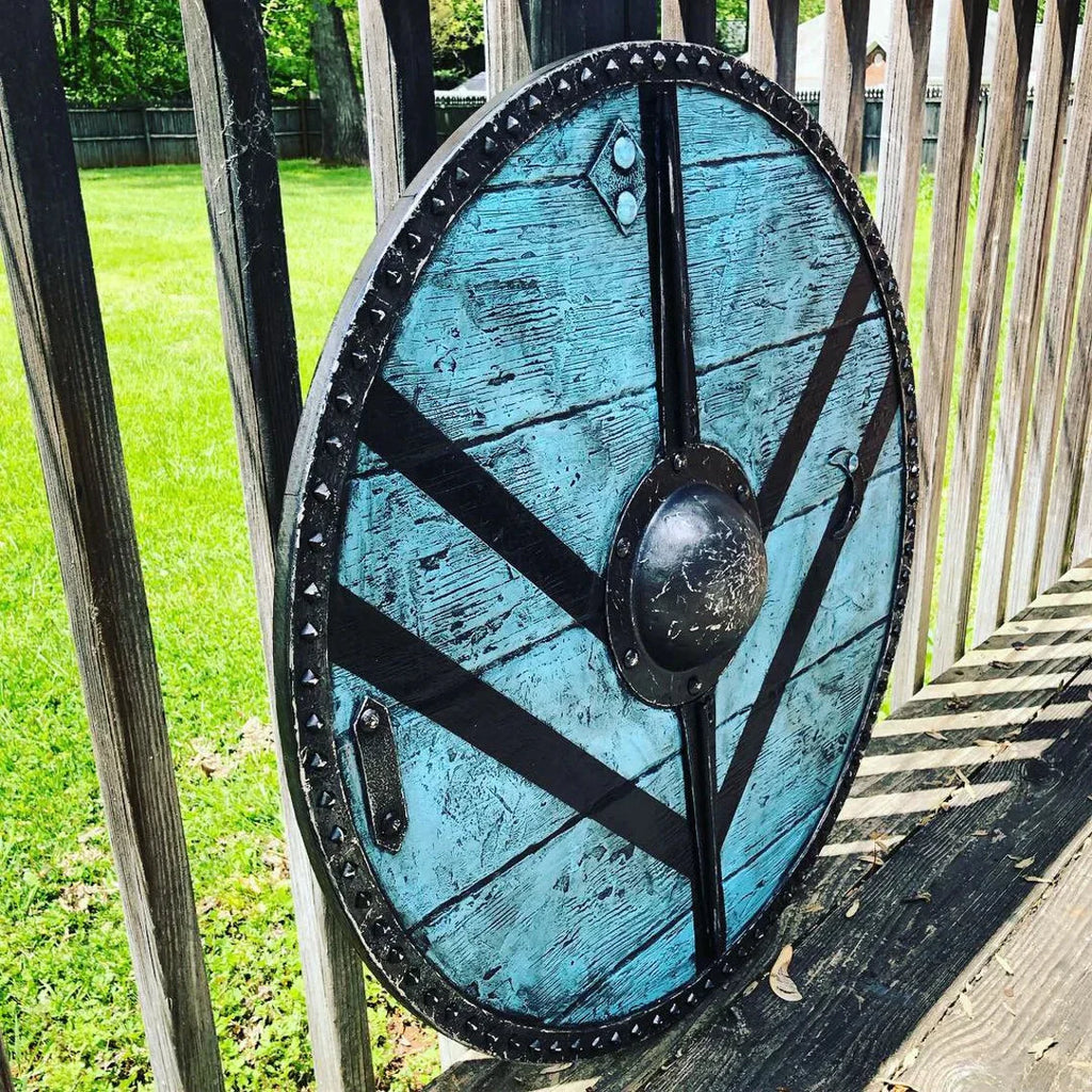 Handcrafted Legartha Shield-Maiden Viking Shield - Kraftsone