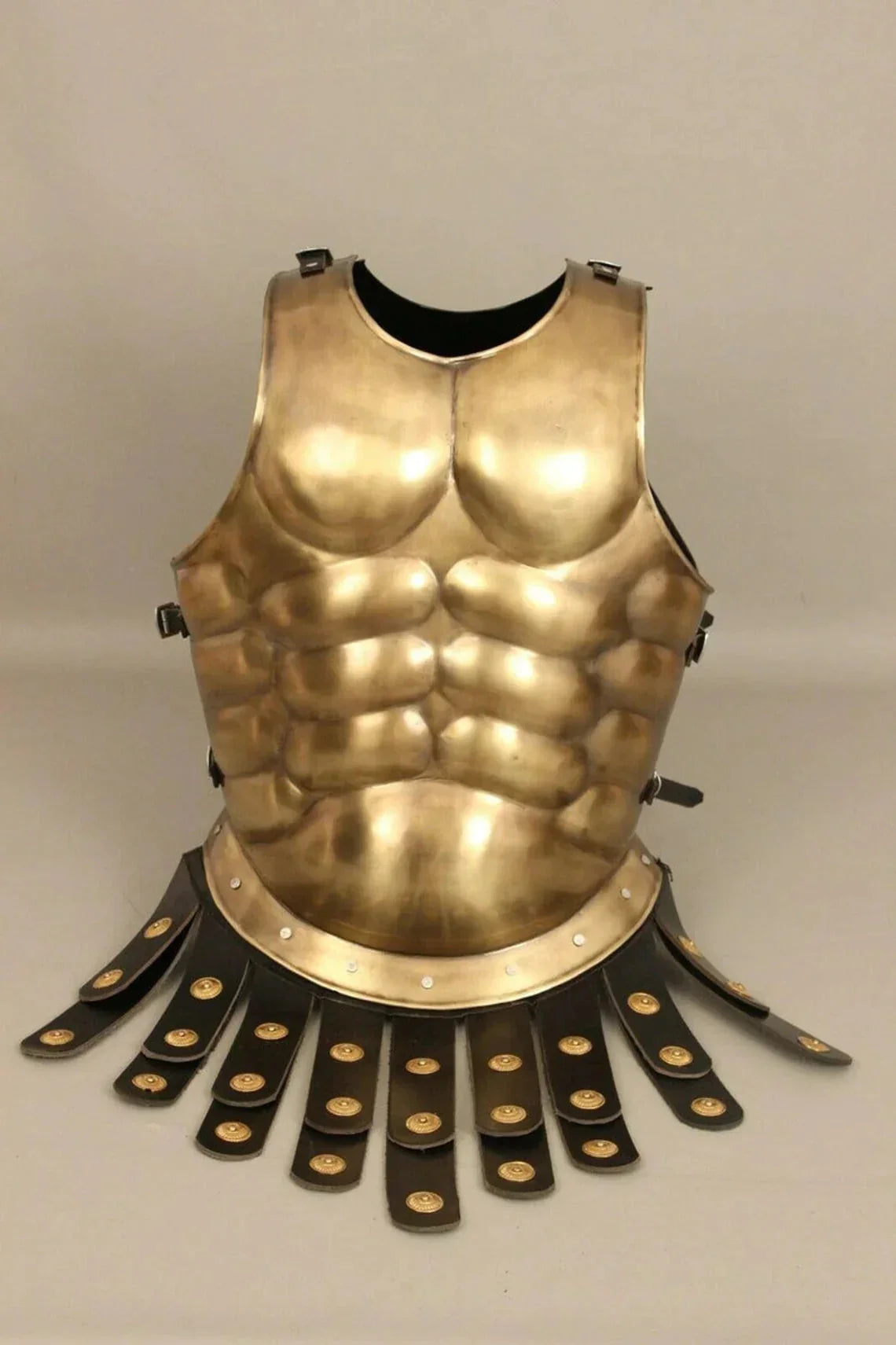 300 Medieval King Leonidas Spartan Helmet With Muscle Jacket War and Armour Shield