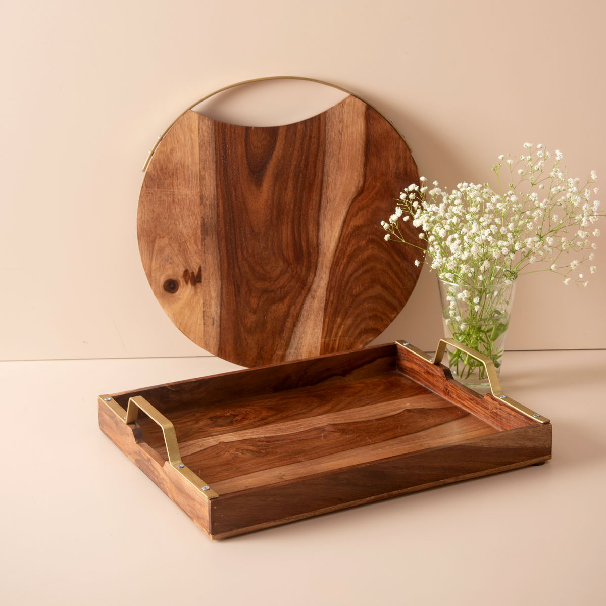 Kraftsone Serving Tray and Chopping Board Combo II Food Grade II Water Resistant