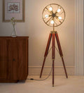 Antique Adjustable Tripod Fan 5 Light Floor Lamp with Morden Looks