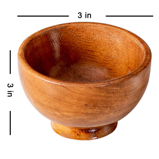 Handcrafted Small Wooden Bowls Online 3in*3in Dimension 