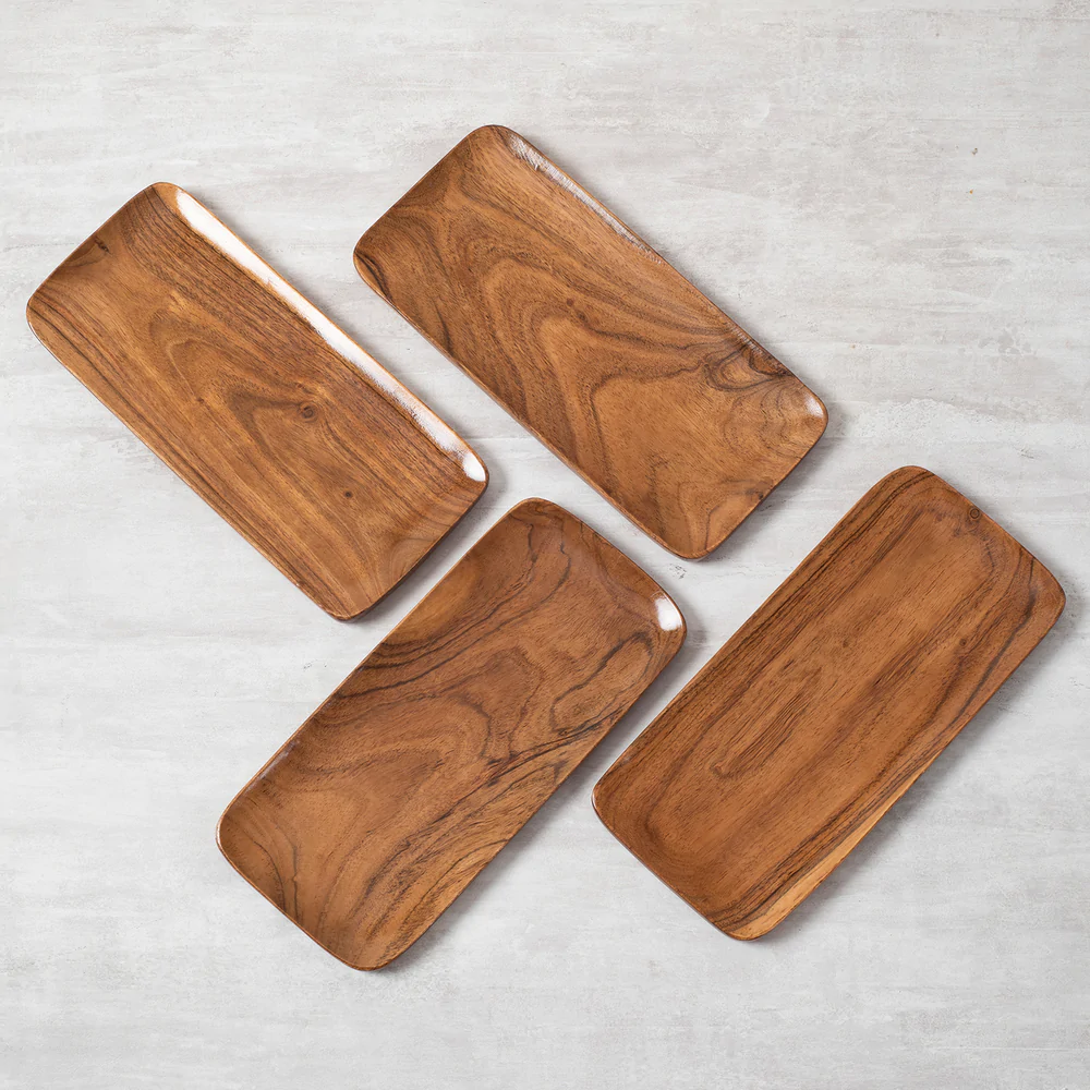 Kraftsone  Acacia Wood Serving Platters II Food Grade & Water Resistant